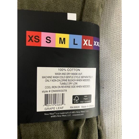 Nine West Jean Dress Womens XS Green 100% Cotton Pockets Soft Denim Knee Length - Picture 11 of 11